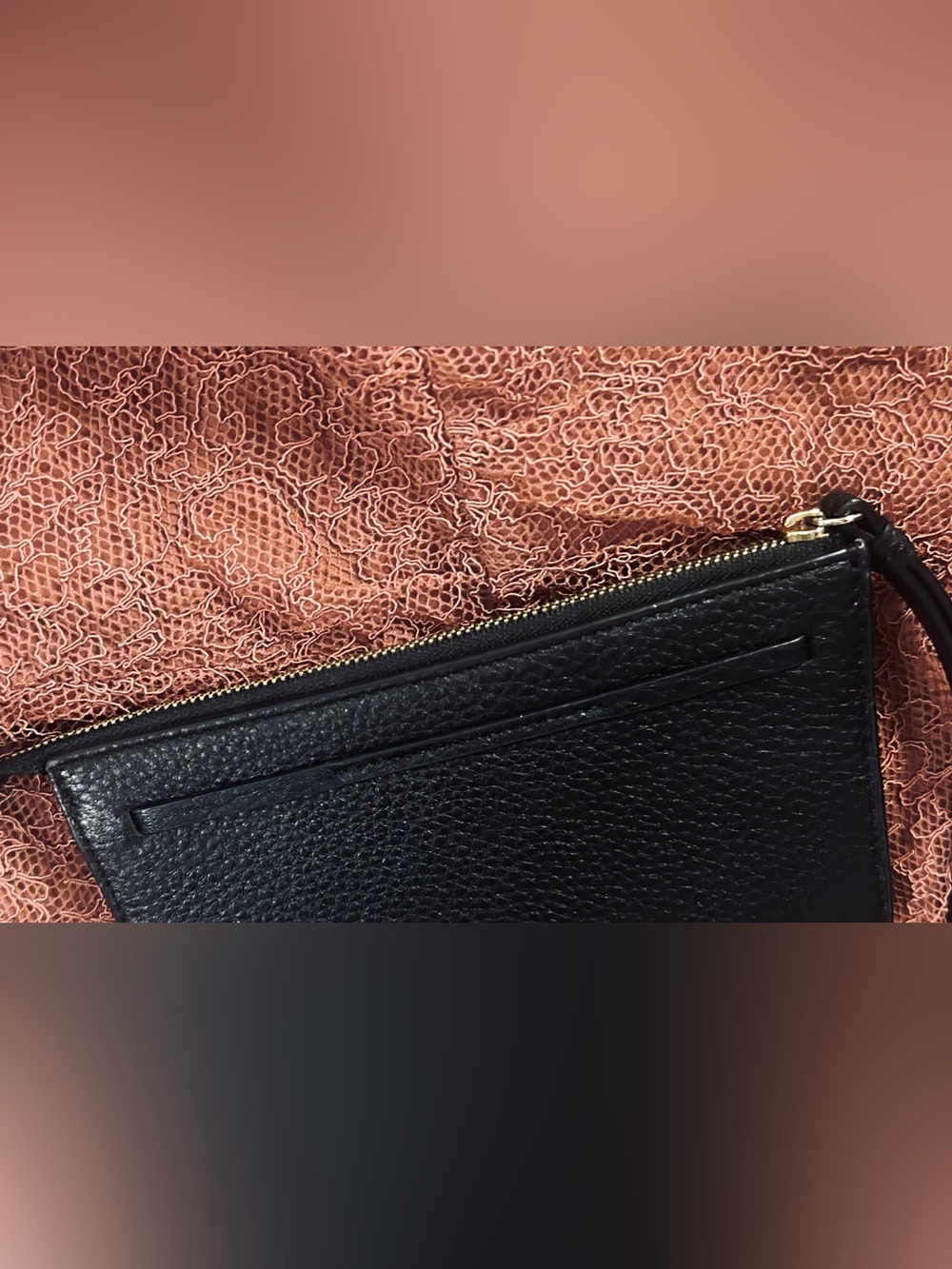 Kate Spade Wristlet-New York Hayes Bow Black Pebble Leather - Picture 10 of 17